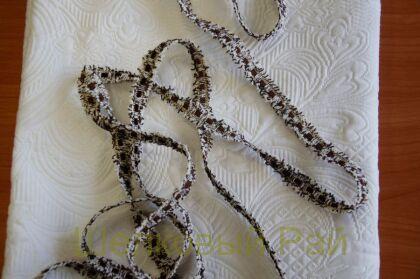 Тесьма коричневая с золотом 1,5 см "Chanel" (д-1443)