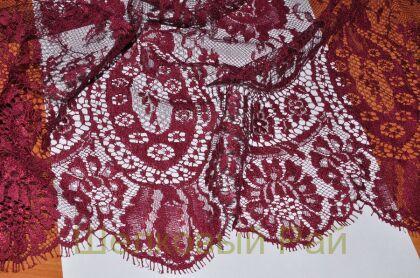 Кружево "Solstiss" цвет бордовый (б-236)