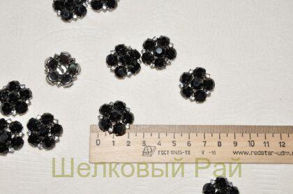 Пуговица пришивная со стразами (23041/36;necf)