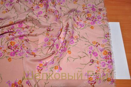 Шелк крепдешин мелкие цветы (д-911)