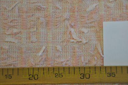 Твид пальтовый с перьями "Chanel" (д-1361)