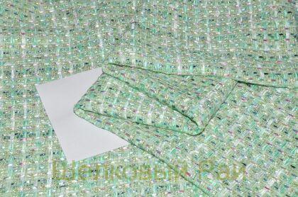 Твид Шанель цвет зеленый (д-868)