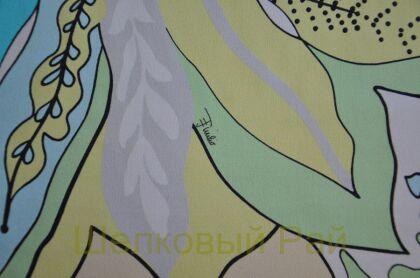 Шелк атласный с подписью "Emilio Pucci" (д-1174)