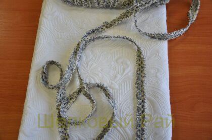 Тесьма серого цвета с золотом "Chanel" 2,0 см (д-1441)