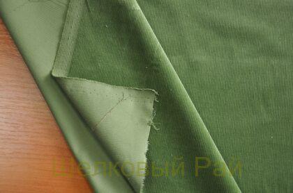 Вельвет стрейч оливковый (д-1187)
