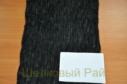 Шелк жатый черный с люрексом "BALENCIAGA" (в-238)