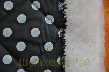 Курточная ткань стеганная в горошек (д-1325)