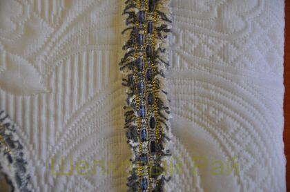 Тесьма серого цвета с золотом "Chanel" 2,0 см (д-1441)