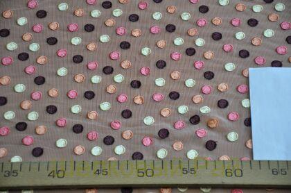 Вышивка на сетке горох "Dolce&Gabbana" (д-1206)