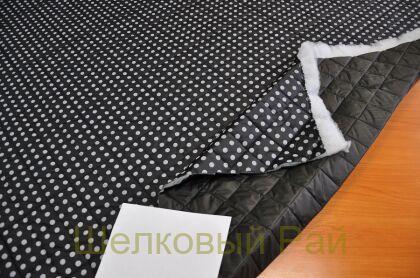 Курточная ткань стеганная в горошек (д-1325)