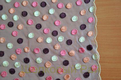 Вышивка на сетке горох "Dolce&Gabbana" (д-1206)