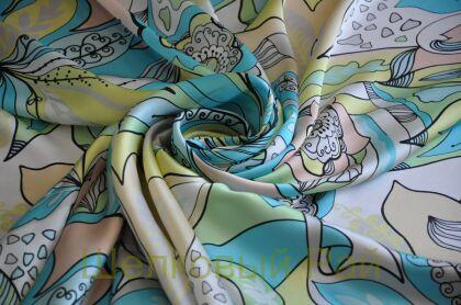 Шелк атласный с подписью "Emilio Pucci" (д-1174)