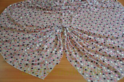 Вышивка на сетке горох "Dolce&Gabbana" (д-1206)