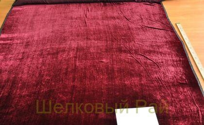 Бархат бордовый на шелке (д-1266)