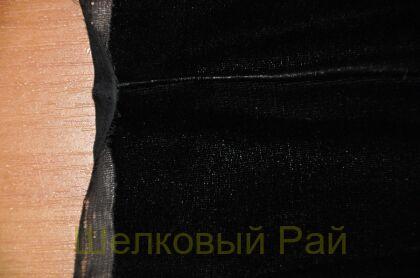Бархат шелковый черный (д-1058)