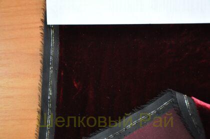 Бархат бордовый на шелке (д-1266)