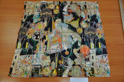 Платок двухсторонний 90*90 шелк-твил 100% (к-43)