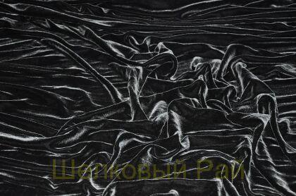 Бархат шелковый черный (д-1058)