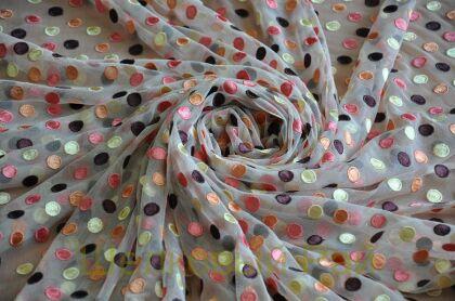 Вышивка на сетке горох "Dolce&Gabbana" (д-1206)