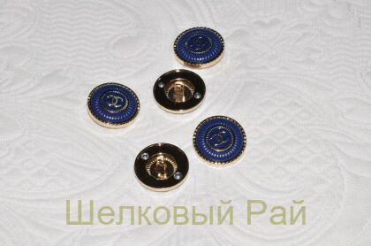 Пуговицы синие металл "Chanel" (д-12320)