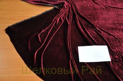 Бархат бордовый на шелке (д-1266)
