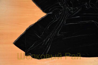 Бархат шелковый черный (д-1058)