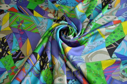 Шелк атласный подписной "Emilio Pucci" (д-1175)