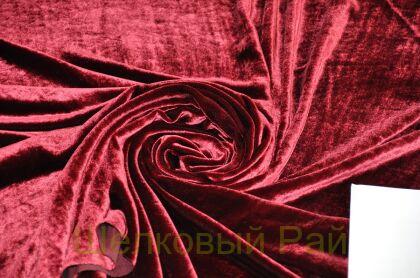 Бархат бордовый на шелке (д-1266)