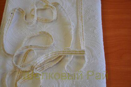 Тесьма сливочного цвета с люрексом "Chanel" 1,5 см (д-1447)