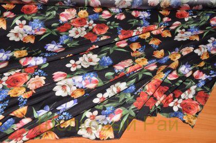 Шелк крепдешин цветы "Dolce&Gabbana" (д-900)