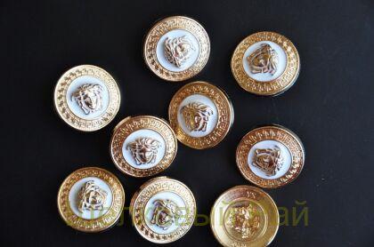 Пуговицы белые Versace 25 мм (д-1368)