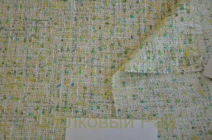 Твид зеленый "Chanel" - Франция (д-1362)