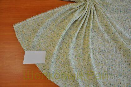 Твид зеленый "Chanel" - Франция (д-1362)