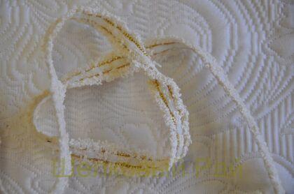 Тесьма сливочного цвета с люрексом "Chanel" 1,5 см (д-1447)