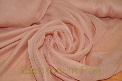 Шелковый шифон цвет персиковый (г-464)