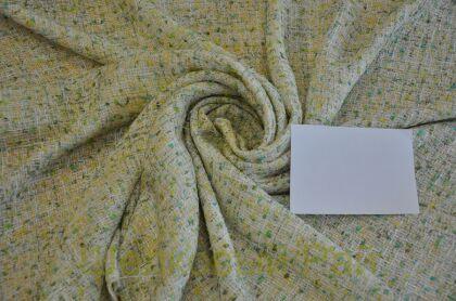 Твид зеленый "Chanel" - Франция (д-1362)