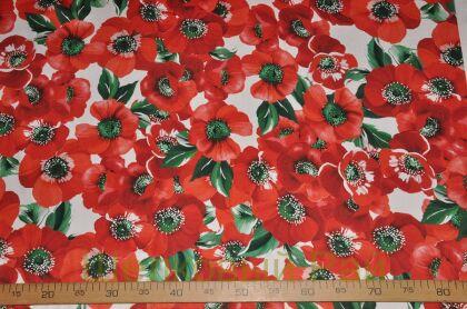 Шелк крепдешин маки "Dolce&Gabbana" (д-731)