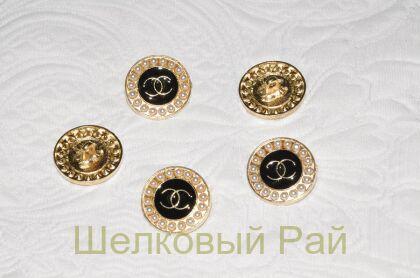 Пуговицы с жемчугом и логотипом "Chanel" (д-12330)