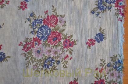 Шифон жатый с цветами (в-4)