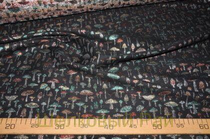 Ткань жаккард с грибами "Malhia Kent" (т104179)