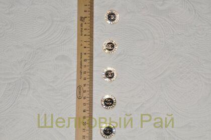 Пуговицы со стразами и логотипом "Chanel" (д-1233)