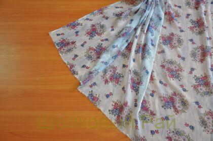 Шифон жатый с цветами (в-4)