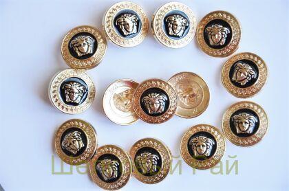 Пуговицы черные Versace 25 мм (д-1386)