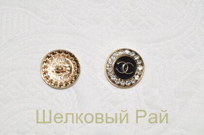 Пуговицы со стразами и логотипом "Chanel" (д-1233)