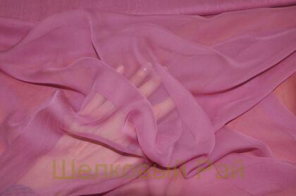 Шелковый шифон (цвет брусничный) (г-457)