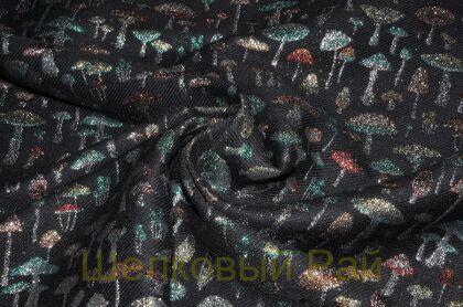 Ткань жаккард с грибами "Malhia Kent" (т104179)