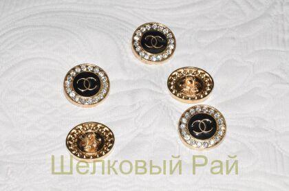 Пуговицы со стразами и логотипом "Chanel" (д-1233)