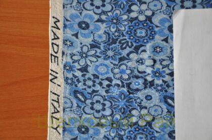 Шелк с хлопком мелкие цветы (д-1255)