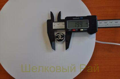 Пуговицы Chanel черные с кристаллами 20 мм (д-1398)