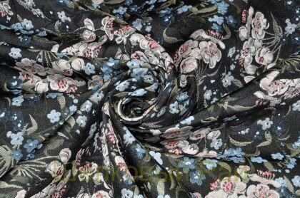 Ткань жаккард мелкие цветы "Giambattista Valli" (д-686)